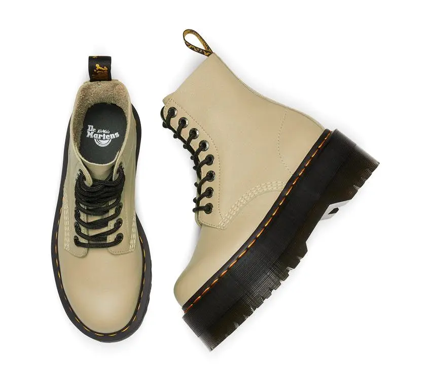 1460 Pascal Max 8 Eye Boot - Pale Olive Pisa