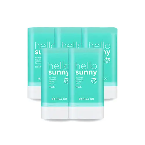 5 Pieces BANILA CO hello sunny essence sun stick Fresh SPF50+ PA++++ Korean Cosmetics After Sunscreens UV Block for Face Body