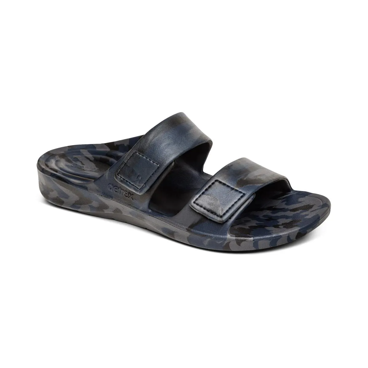 aetrex Men Blue Casual Slippers