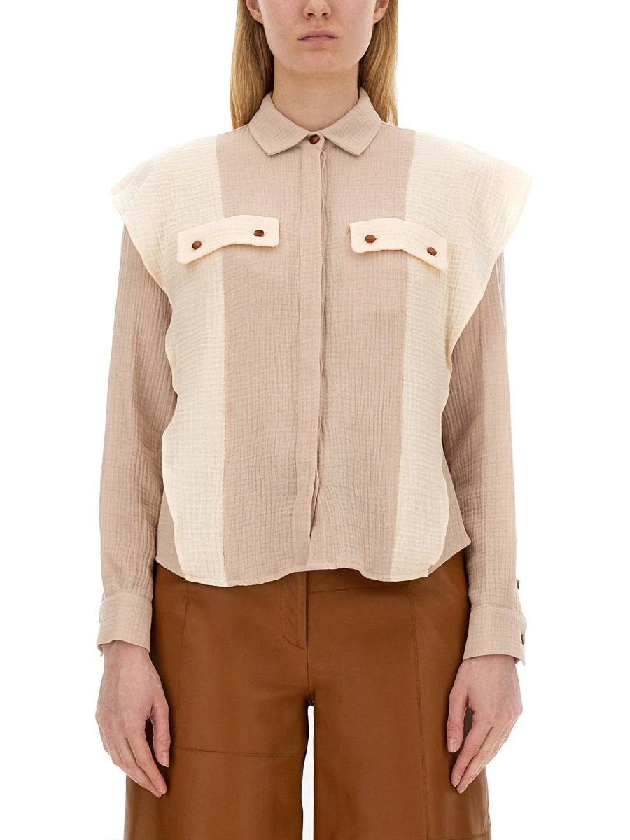 ALYSI    COTTON GAUZE SHIRT