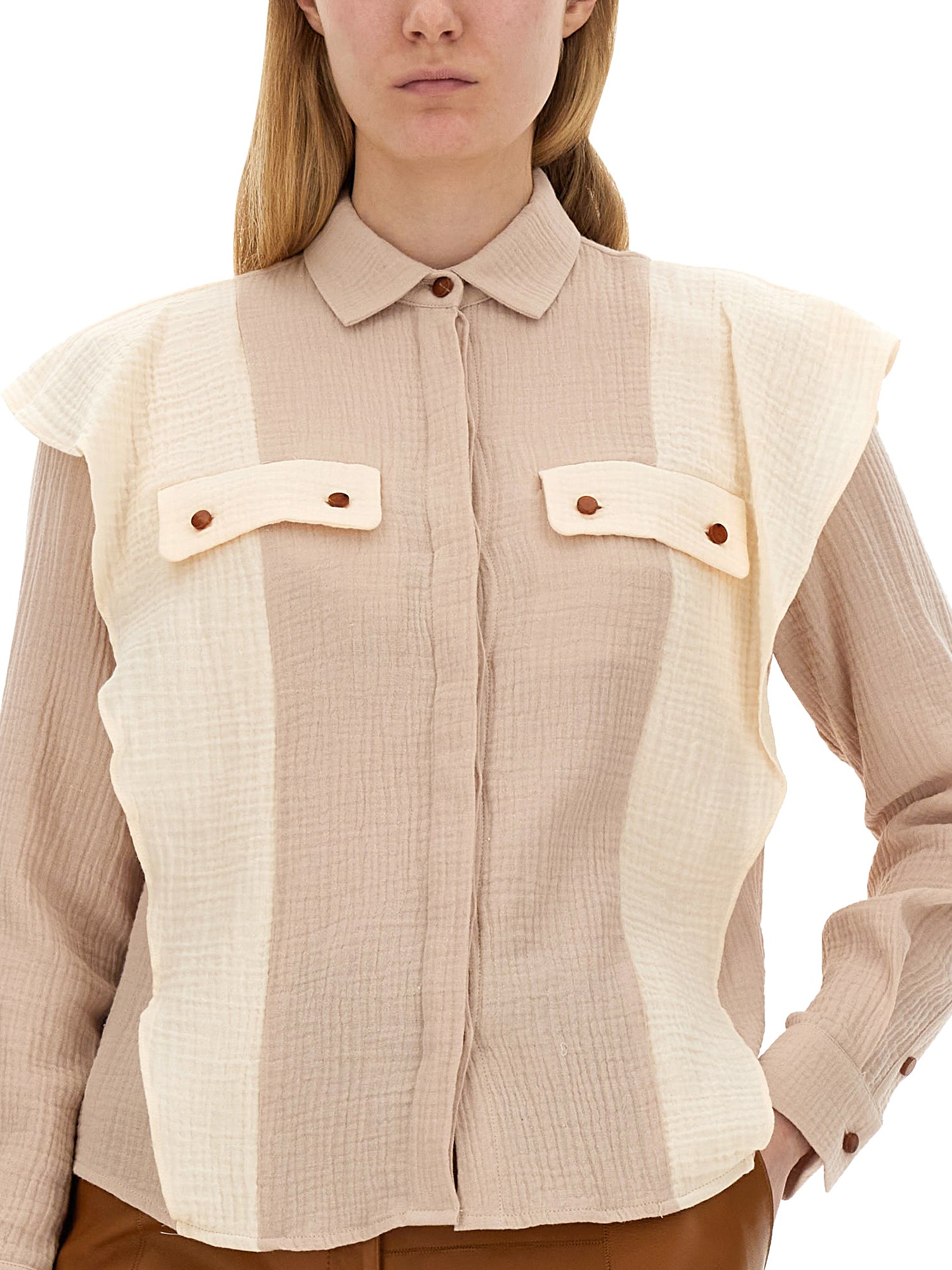 ALYSI    COTTON GAUZE SHIRT