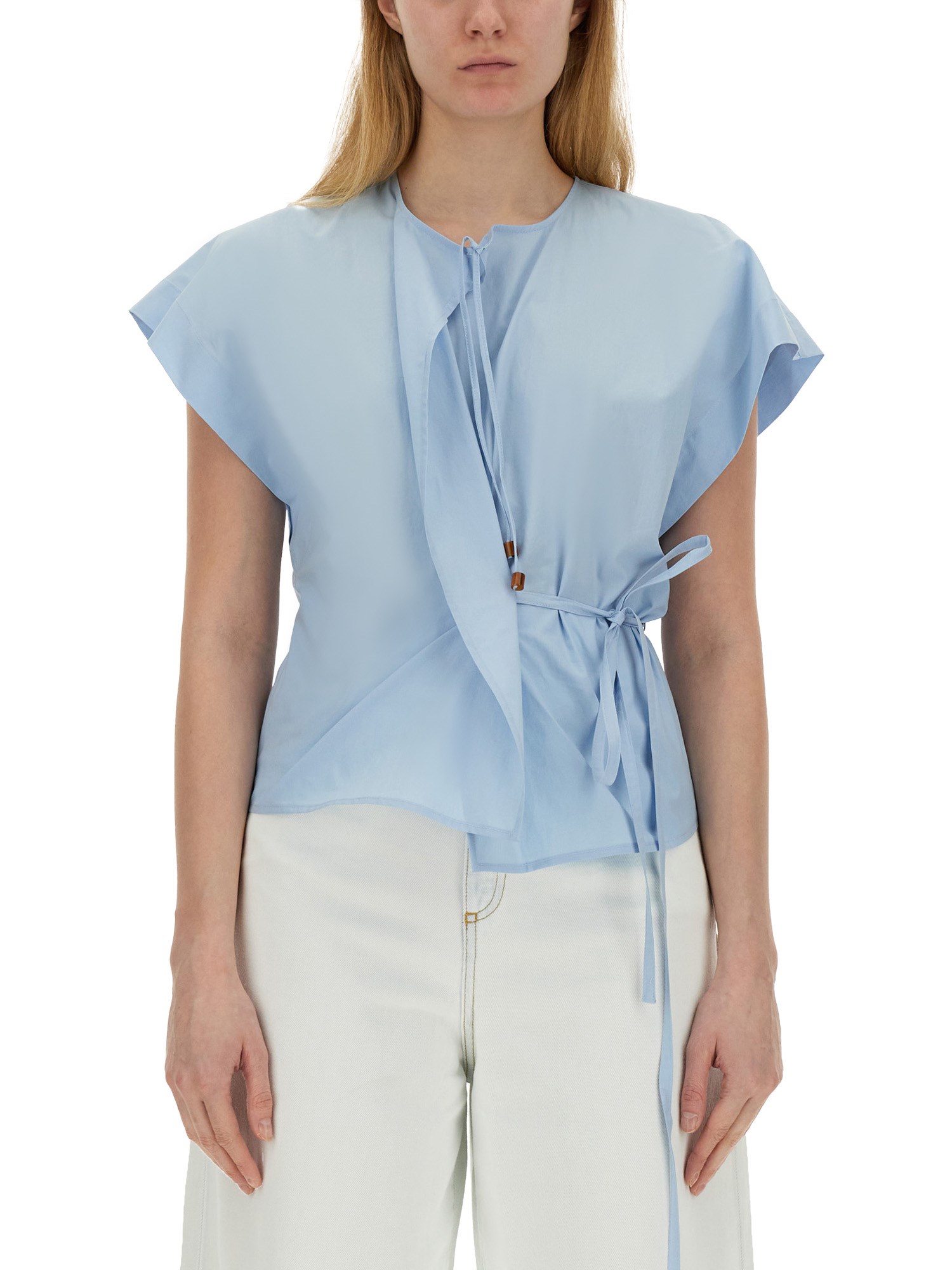 ALYSI    COTTON POPLIN BLOUSE