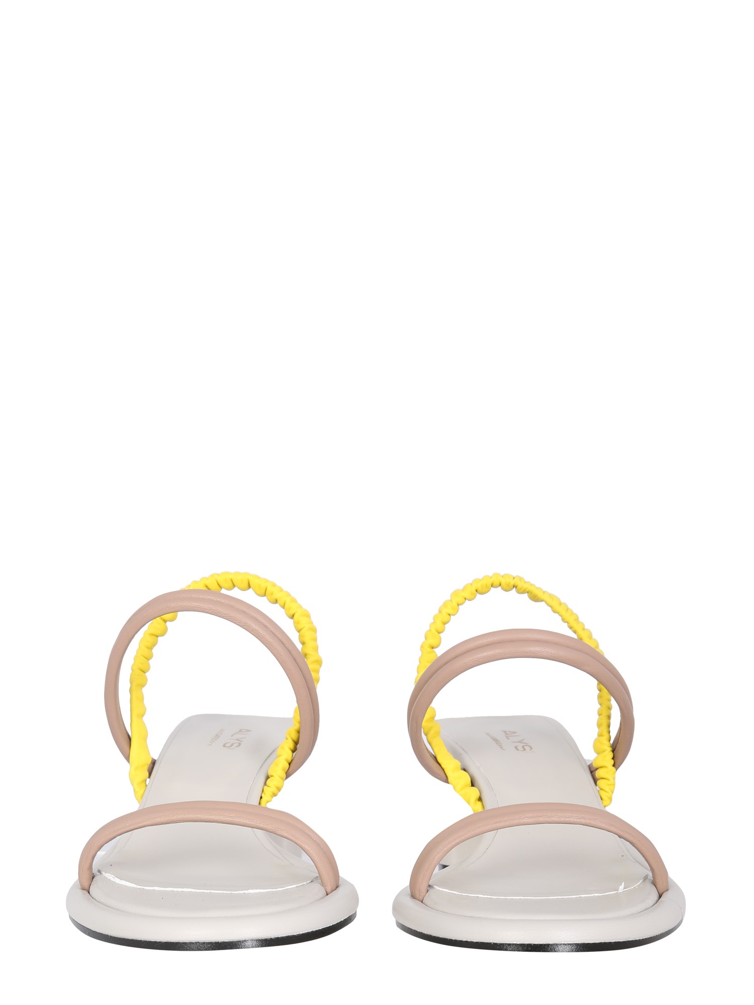 ALYSI    LEATHER SANDALS WITH LOGO