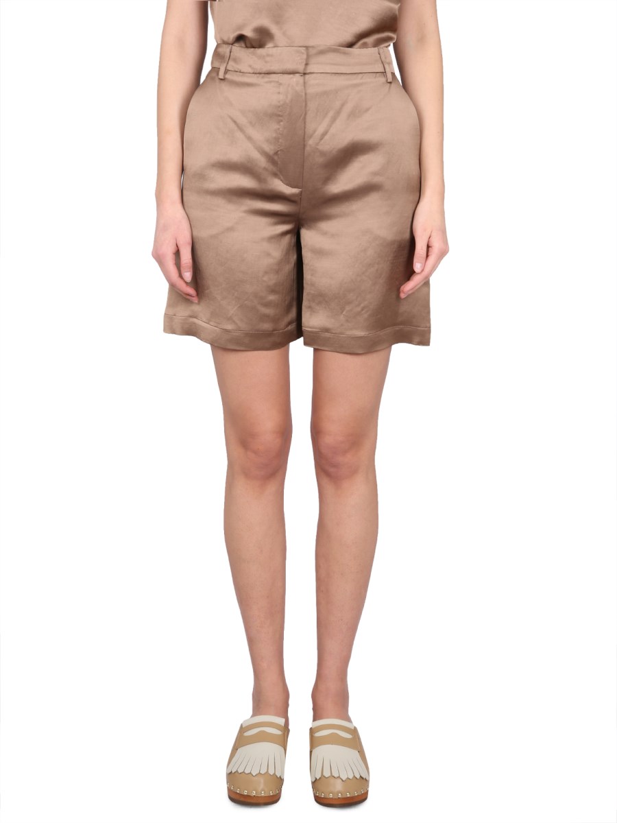 ALYSI    SATIN BERMUDA SHORTS