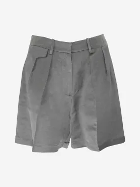 Alysi - Short in raso con pinces e tasche a filo