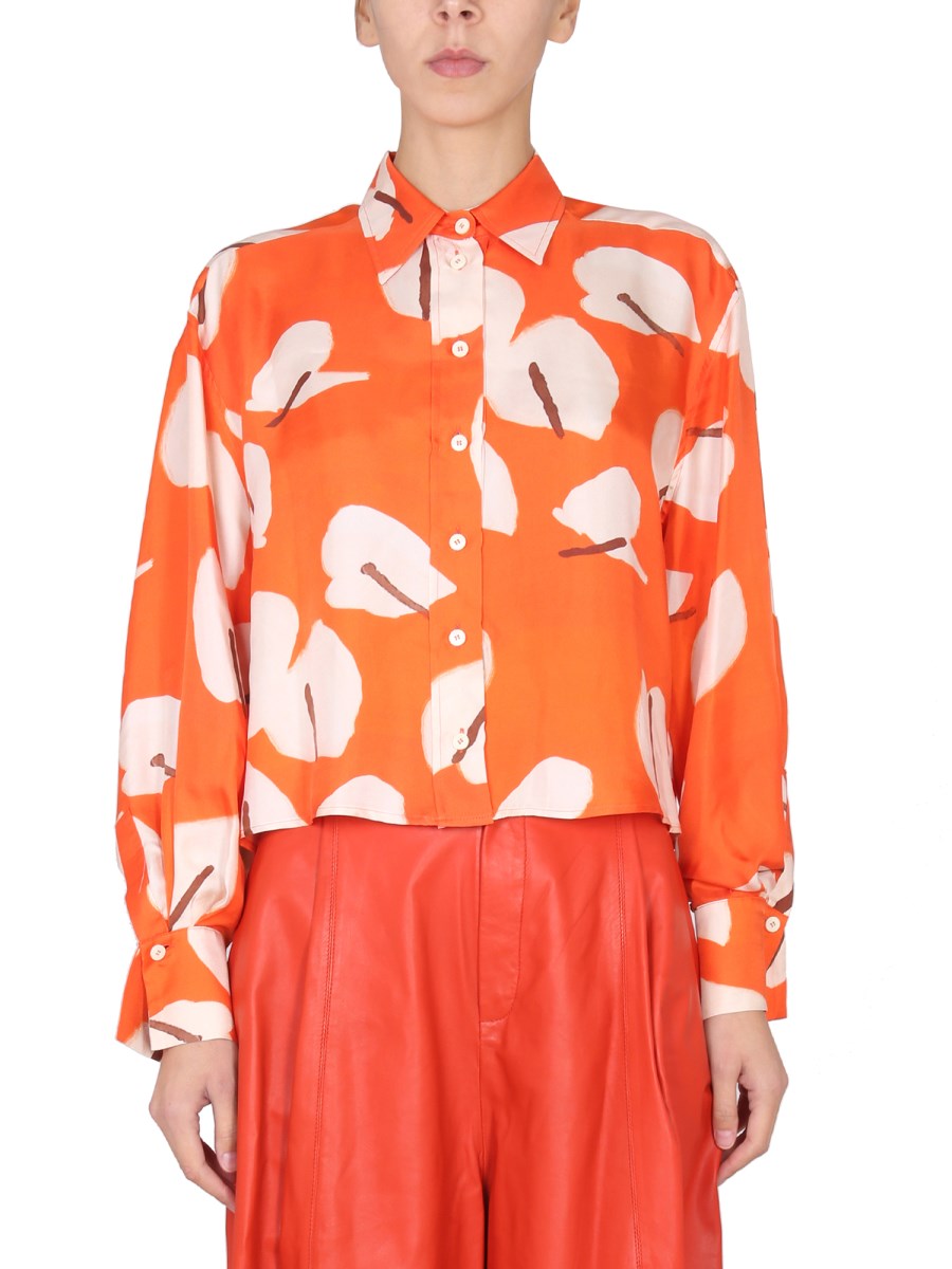 ALYSI    SILK ANTHURIUM SHIRT