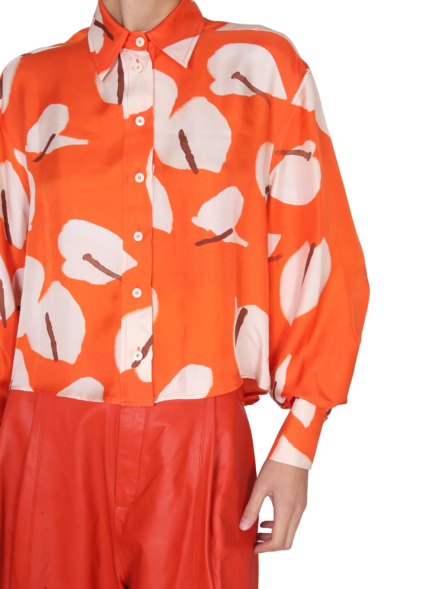 ALYSI    SILK ANTHURIUM SHIRT