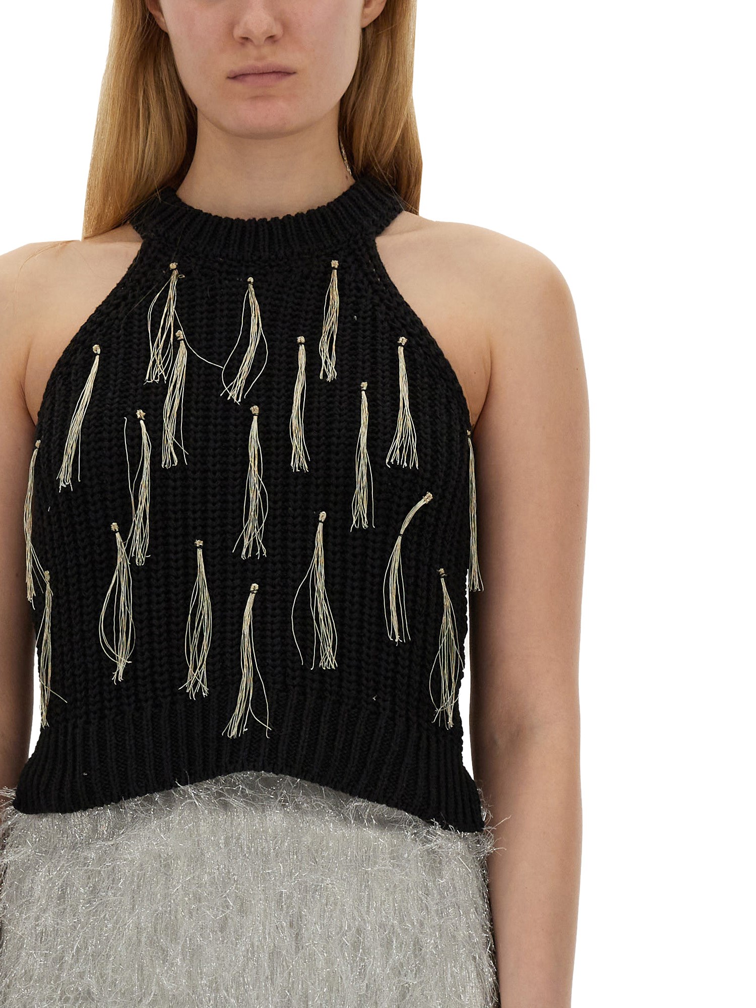 ALYSI    TOP WITH FRINGE