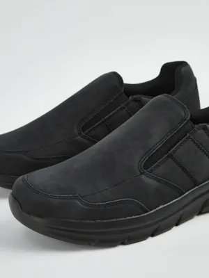 Black Slip On Casual Shoes | Men | George at ASDA