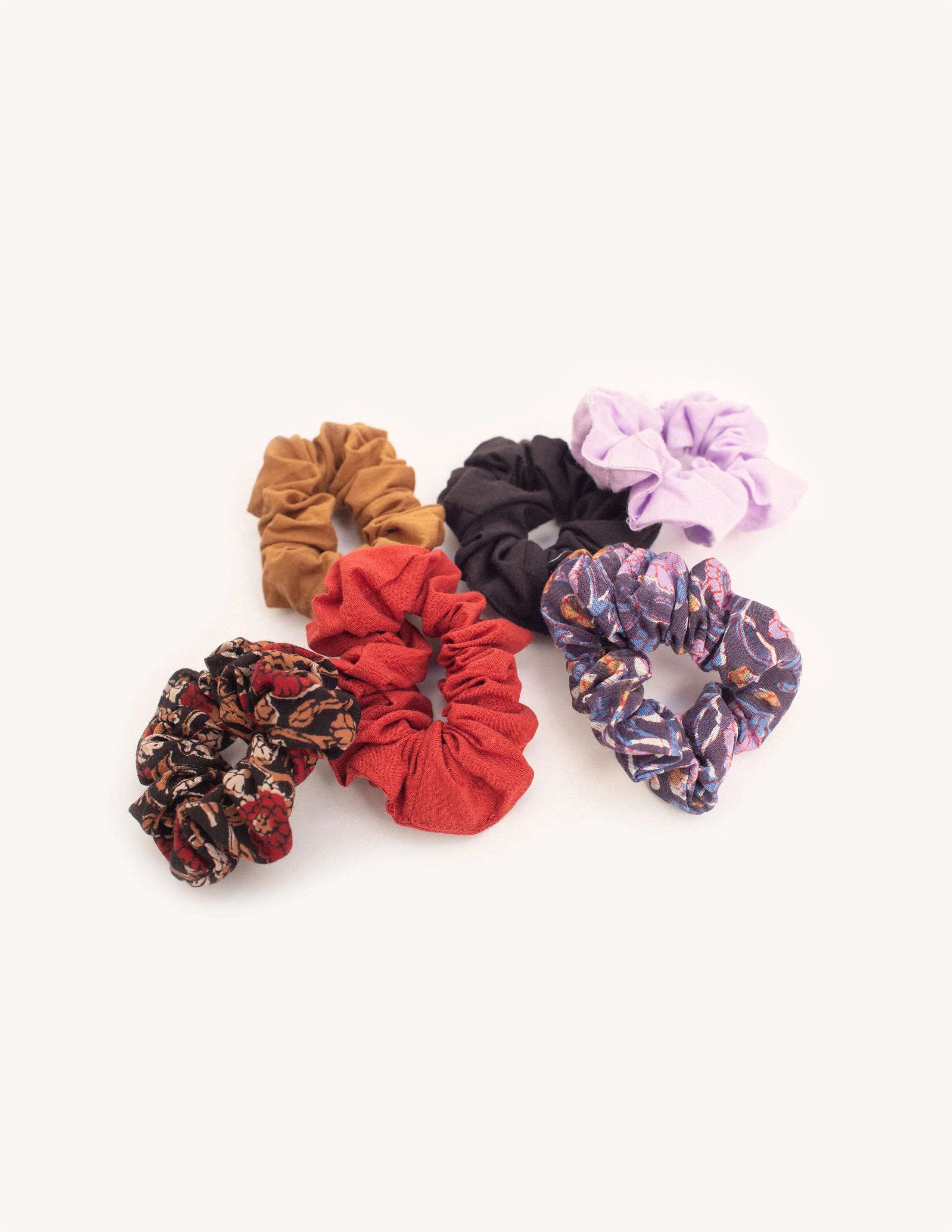 Block Print Scrunchies