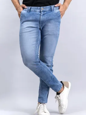 Blue Denim Ankle Length Stretchable Men's Jeans