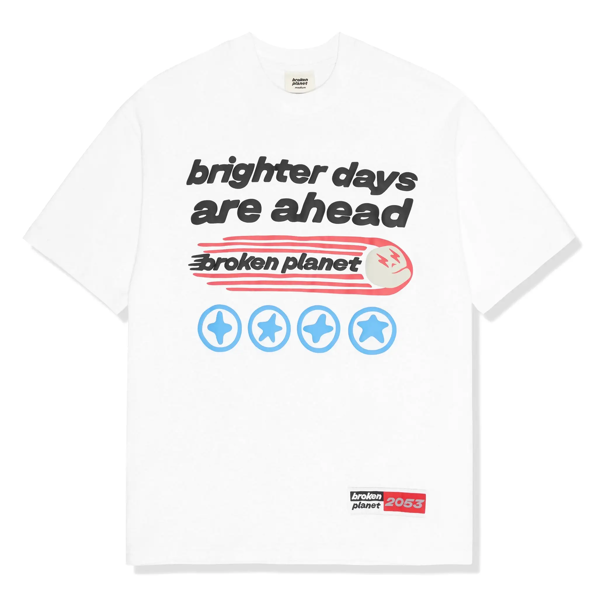 Broken Planet Brighter Days Are Ahead White T Shirt