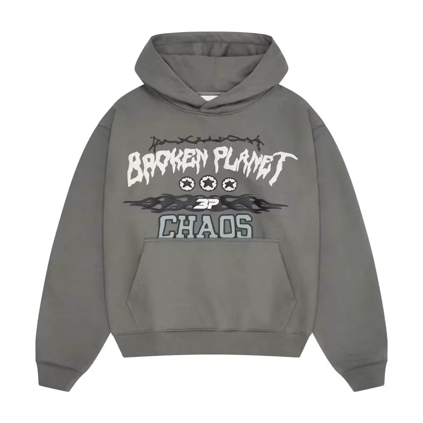 Broken Planet Chaos Hoodie Gunmetal Grey