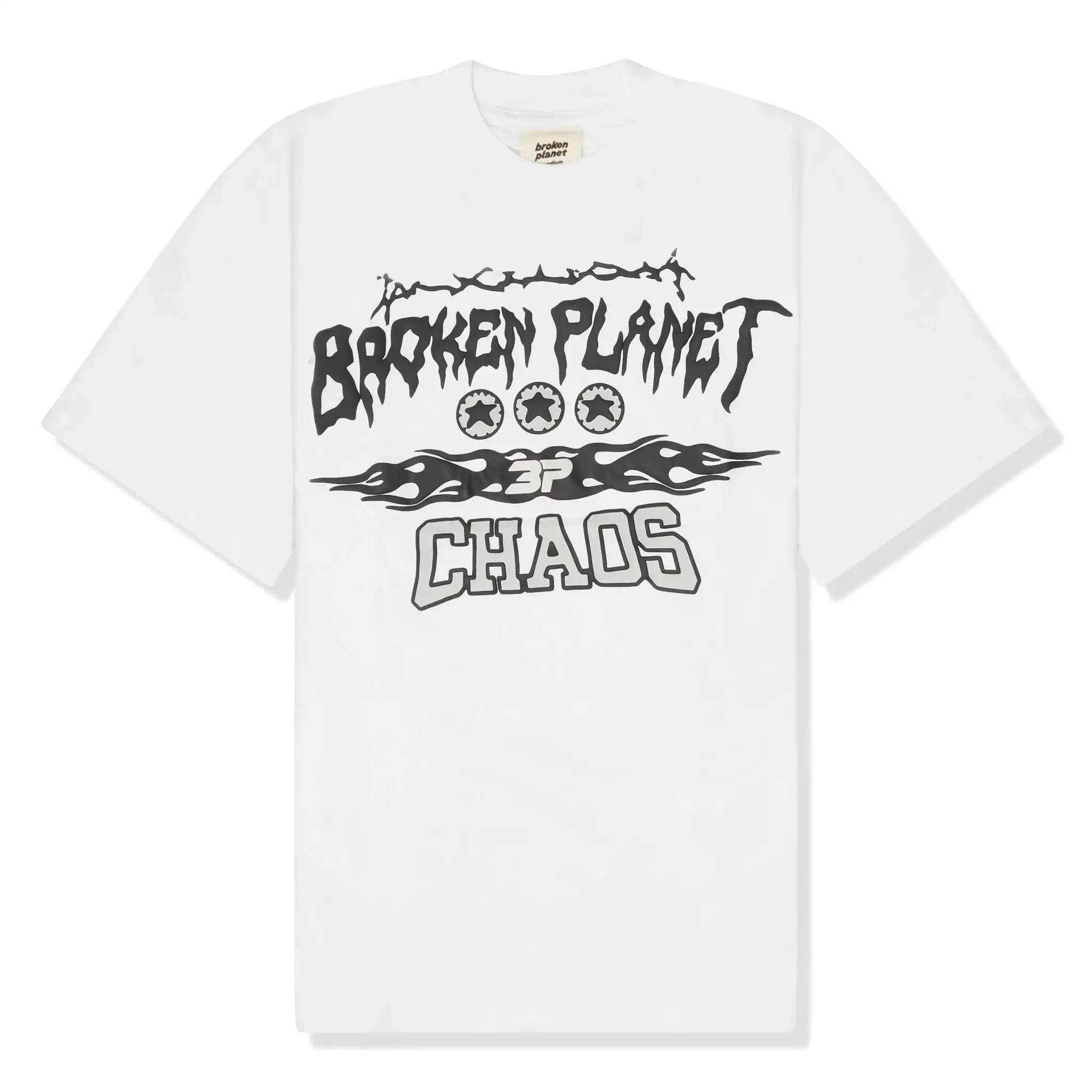 Broken Planet Chaos White T Shirt