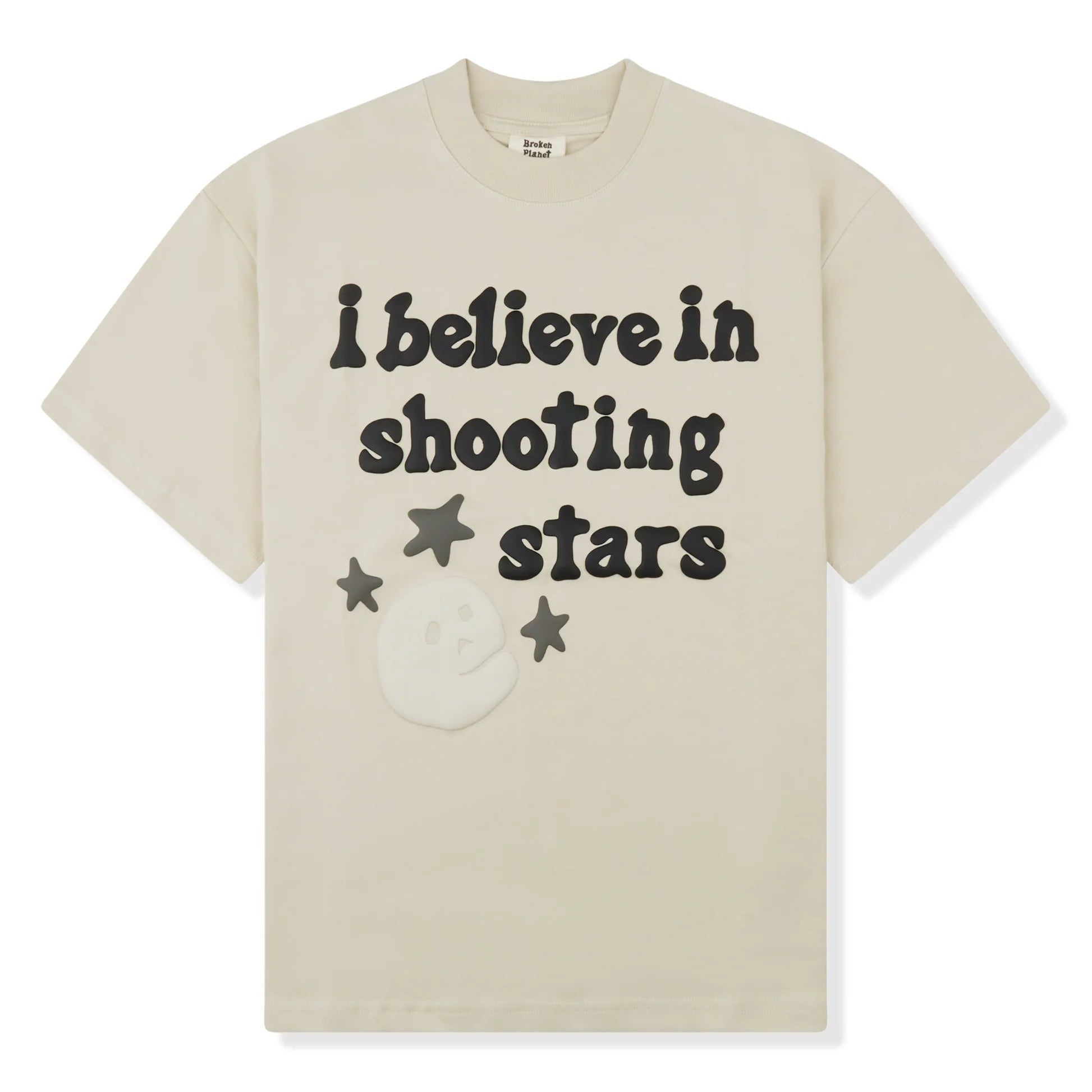 Broken Planet I Believe In Shooting Stars T Shirt Bone White