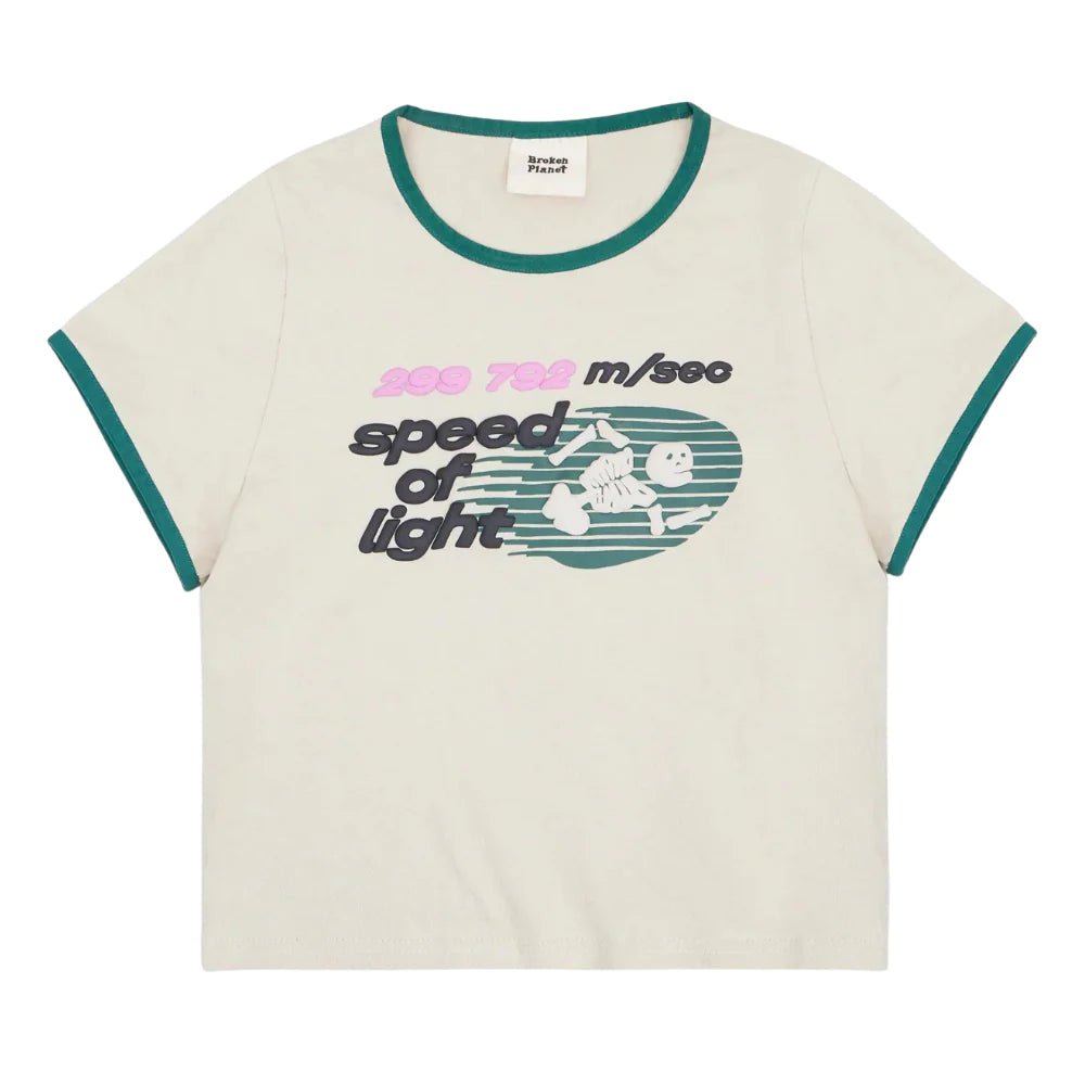 Broken Planet Speed Of Light Baby T Shirt Bone White