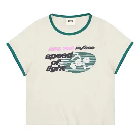 Broken Planet Speed Of Light Baby T Shirt Bone White