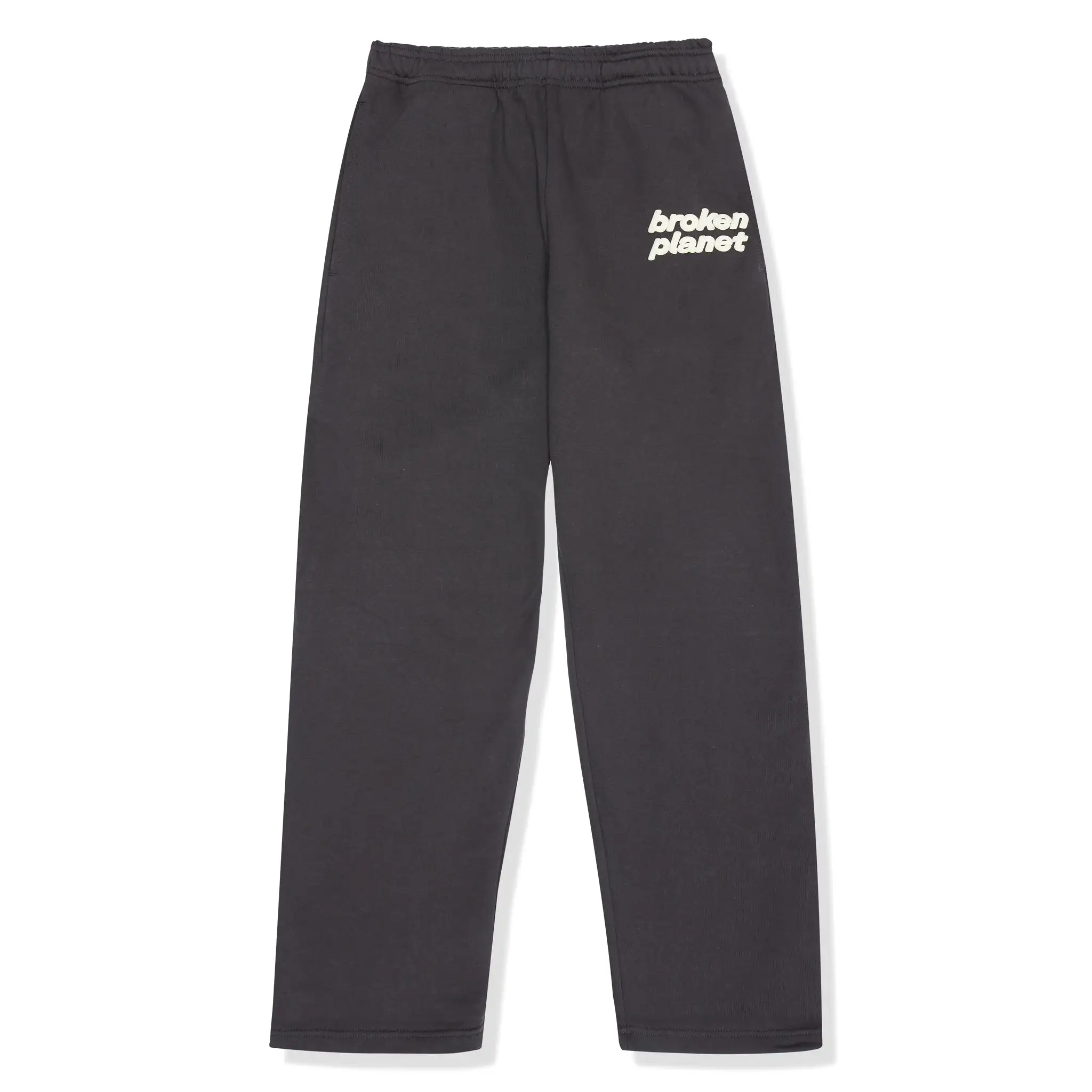 Broken Planet Straight Leg Soot Black White Sweatpants