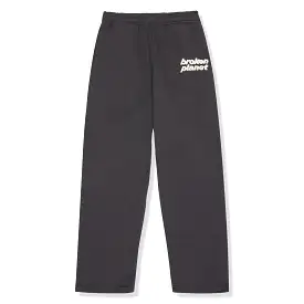 Broken Planet Straight Leg Soot Black White Sweatpants