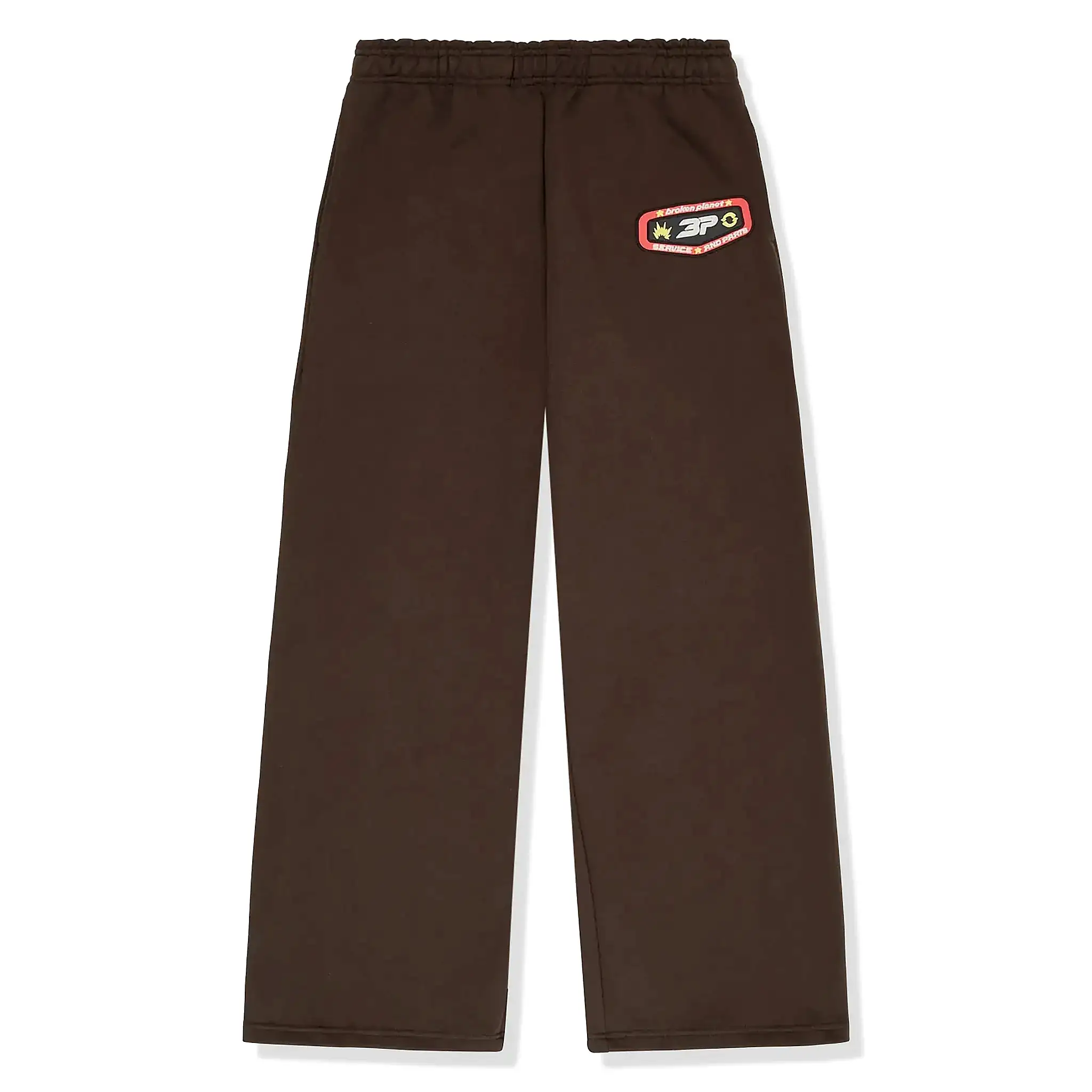 Broken Planet Wide Leg Out Of Service Mocha Brown Sweatpants