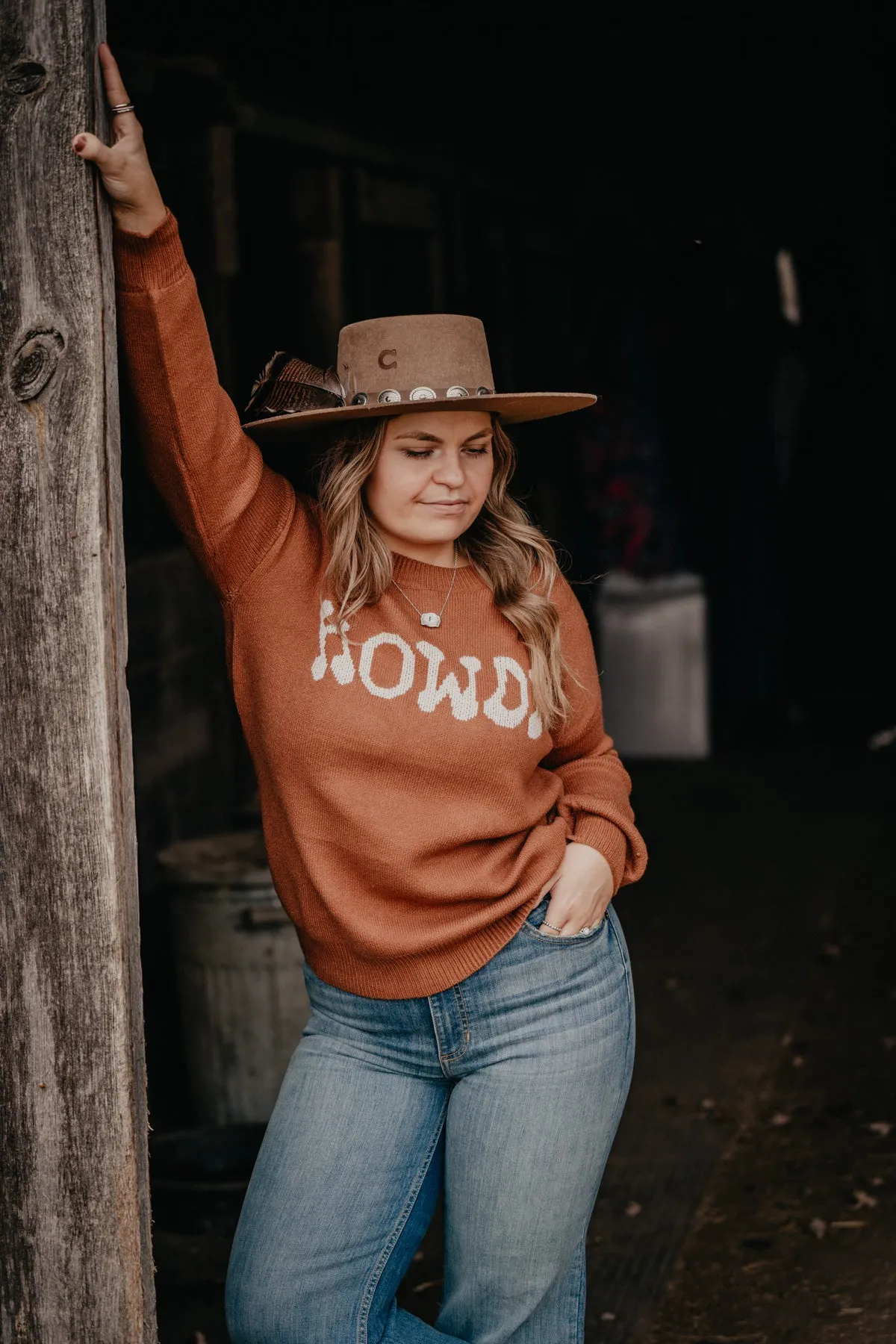 'Brown Sugar' Howdy Knit Sweater (S - XL)