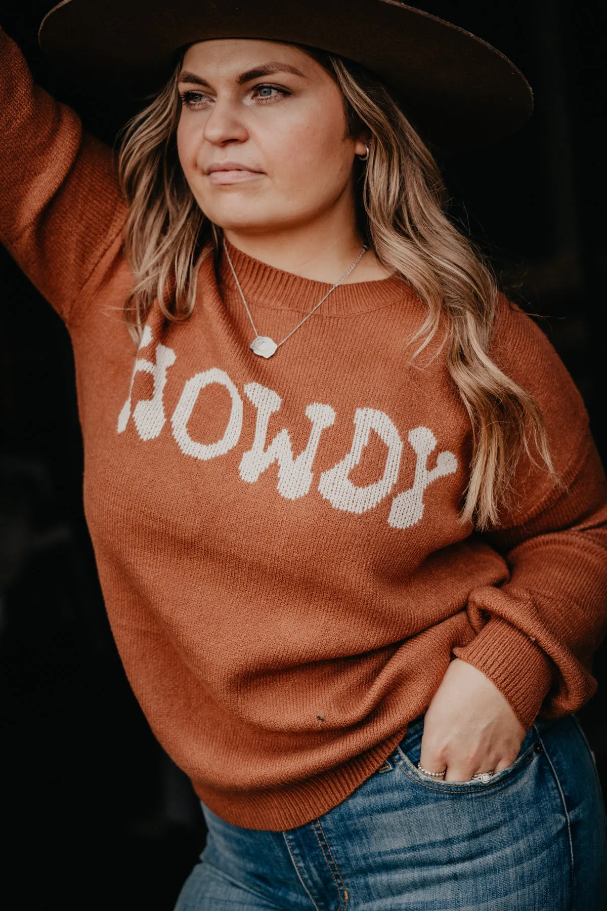 'Brown Sugar' Howdy Knit Sweater (S - XL)