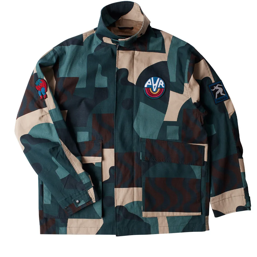 BY PARRA DISTORTED CAMO JACKET // GREEN