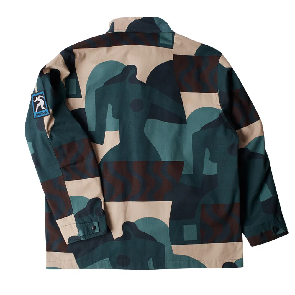 BY PARRA DISTORTED CAMO JACKET // GREEN