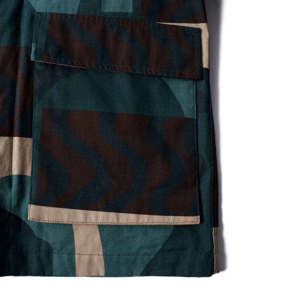 BY PARRA DISTORTED CAMO JACKET // GREEN