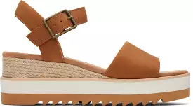 Diana Wedge Sandal - Tan Leather