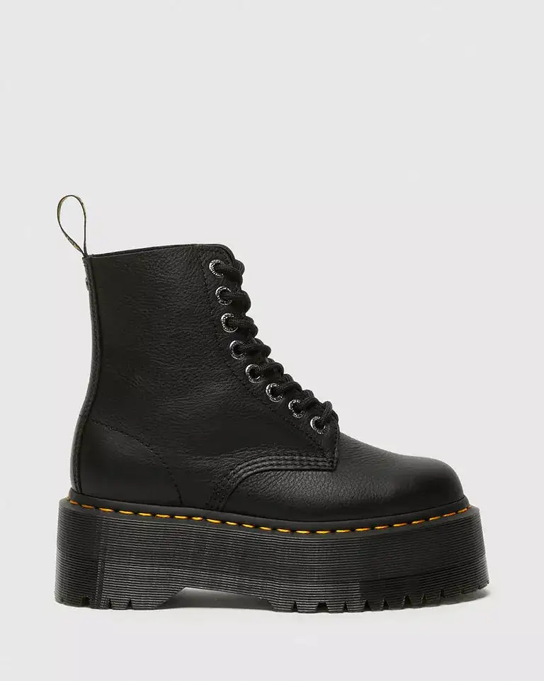 Doc Martens Women's 1460 PASCAL MAX LEATHER PLATFORM BOOTS (Black)