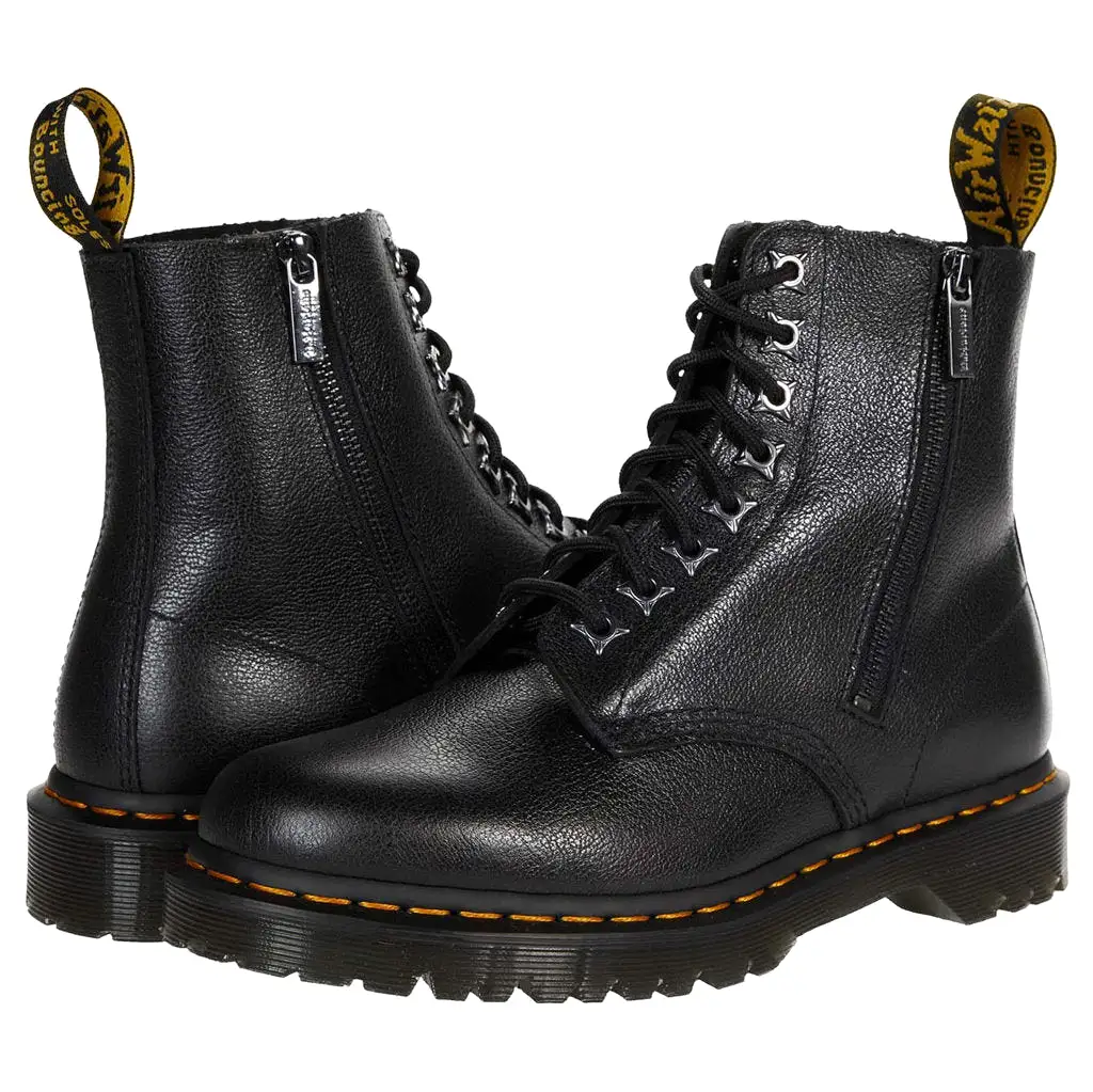 Dr. Martens Unisex Boots 1460 Pascal Zip Casual Ankle Lace-Up Zip-Up Leather - UK 5