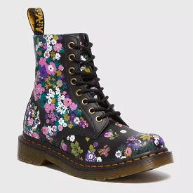 Dr. Martens Women's 1460 Pascal - Black+Multi Vintage Floral Backhand