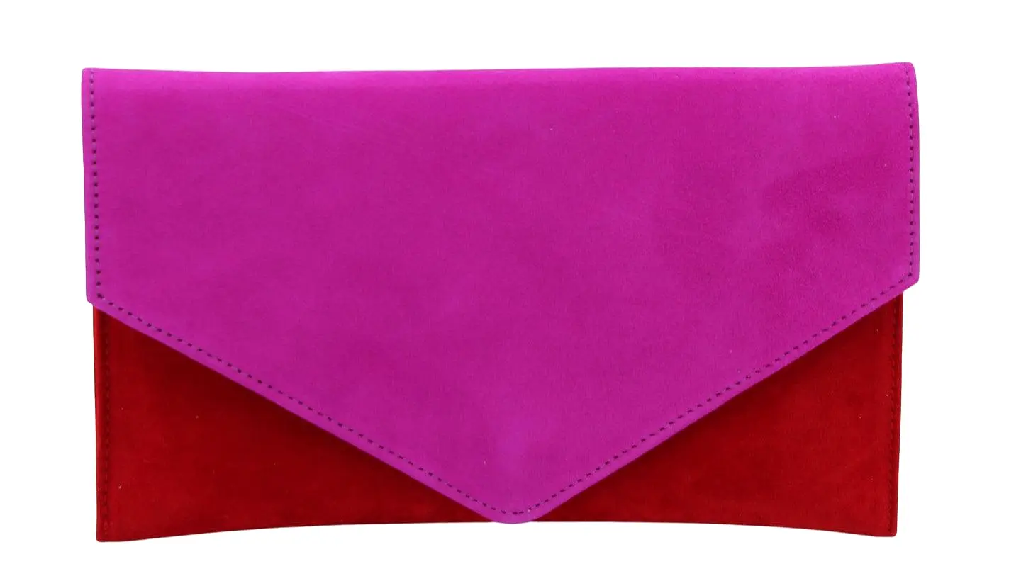 EMIS Magenta and red suede stiletto