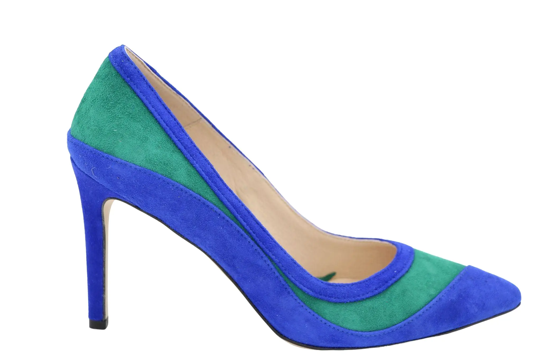 EMIS Royal Blue Green  Suede Pointed Toe Shoe