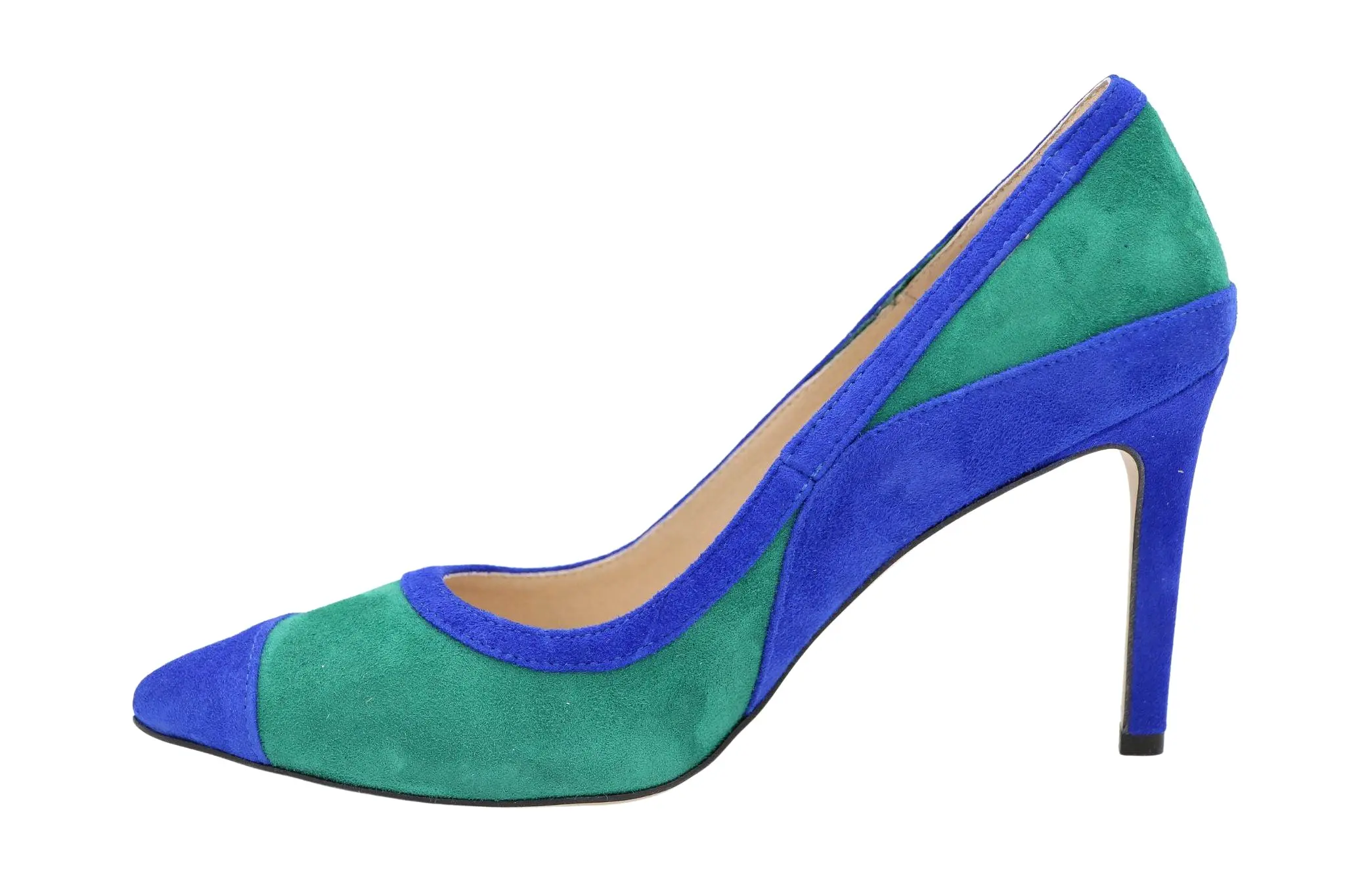 EMIS Royal Blue Green  Suede Pointed Toe Shoe