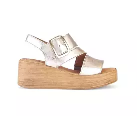 GABOR METALLIC WEDGE SANDAL 44.533.62