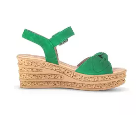 GABOR SUEDE WEDGE SANDAL- GREEN 44.653.19