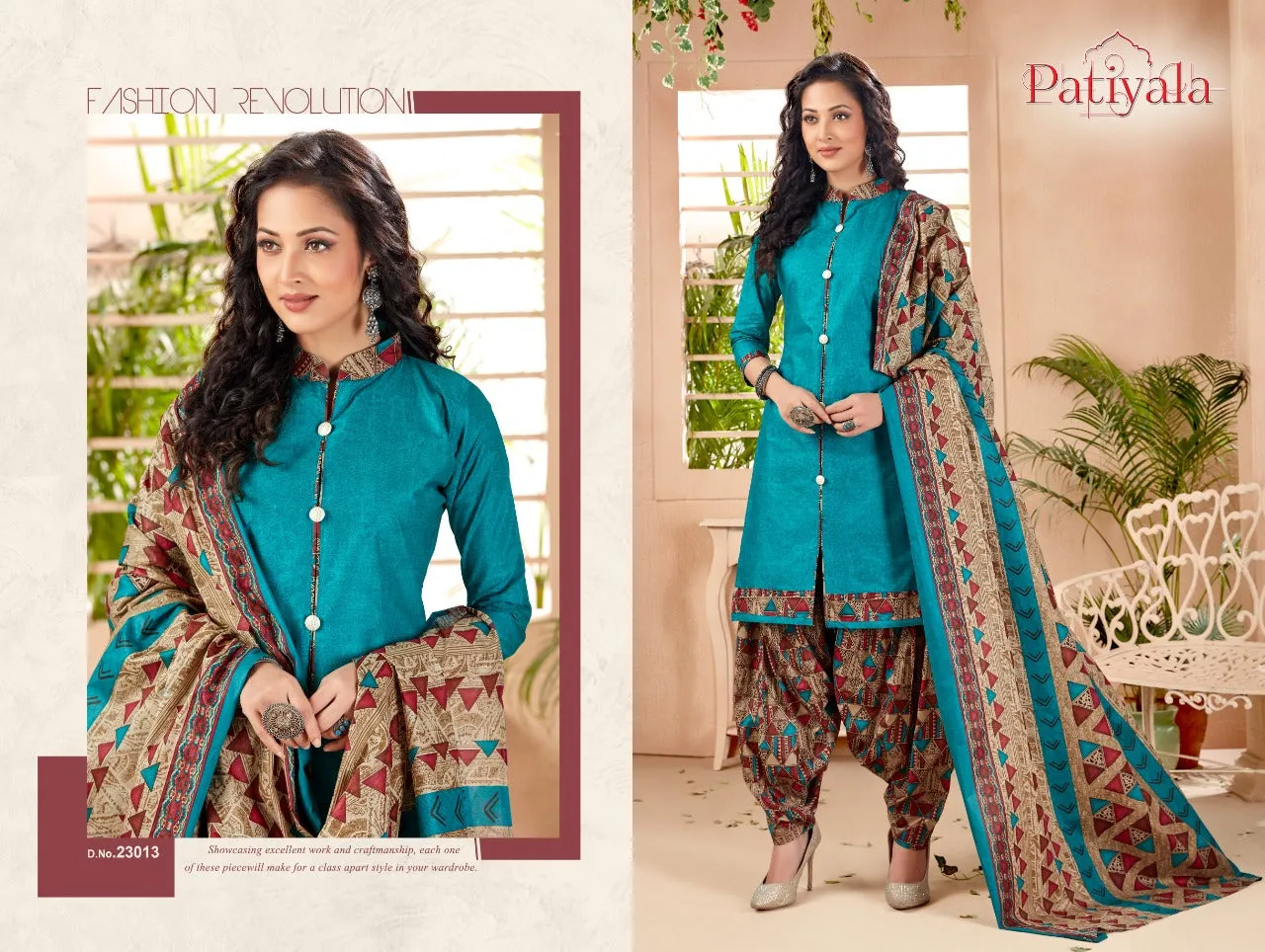 Ganesha Launched Patiyala Vol 23 Cotton Daily Wear Readymade Kurtis Collections