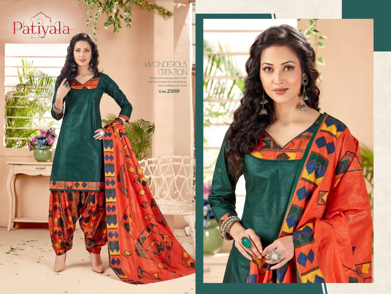 Ganesha Launched Patiyala Vol 23 Cotton Daily Wear Readymade Kurtis Collections