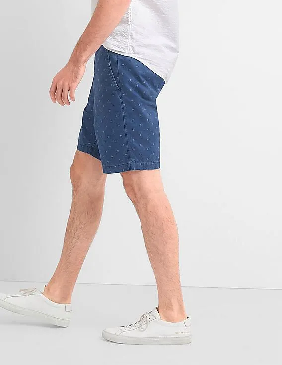 GAP Men Blue Print Casual Shorts