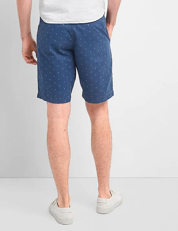 GAP Men Blue Print Casual Shorts