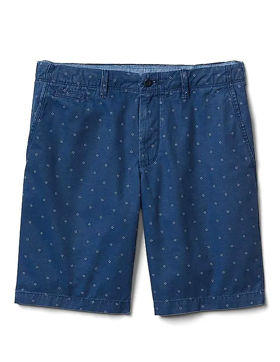 GAP Men Blue Print Casual Shorts