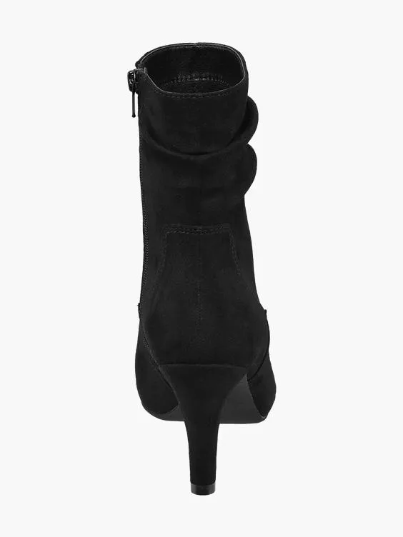 Graceland  Black Stiletto Heeled Ankle Boots