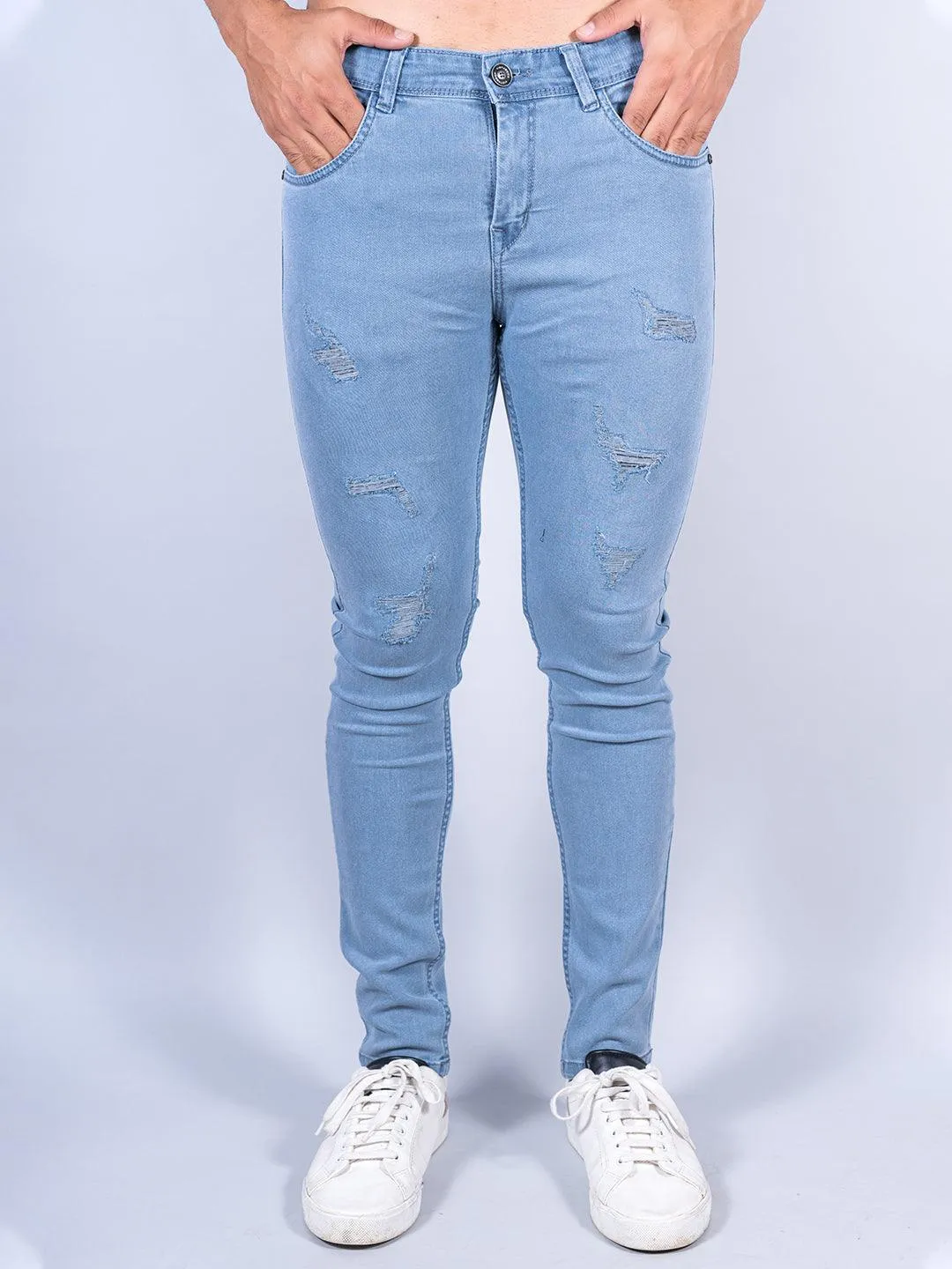 Grey Skinny Ankle Mens Jeans