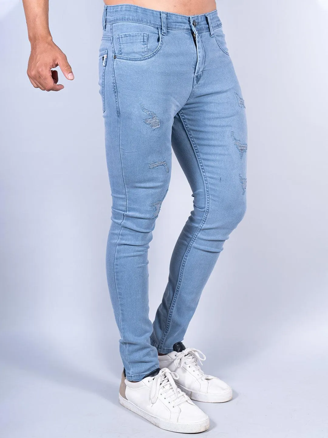 Grey Skinny Ankle Mens Jeans