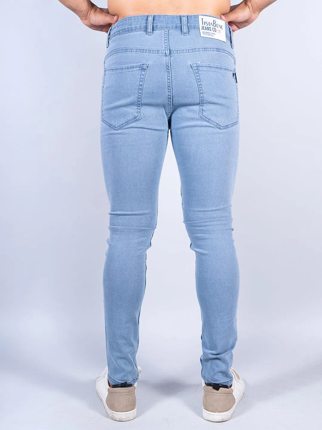 Grey Skinny Ankle Mens Jeans