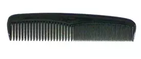 Hair Comb 5 Black Made in USA