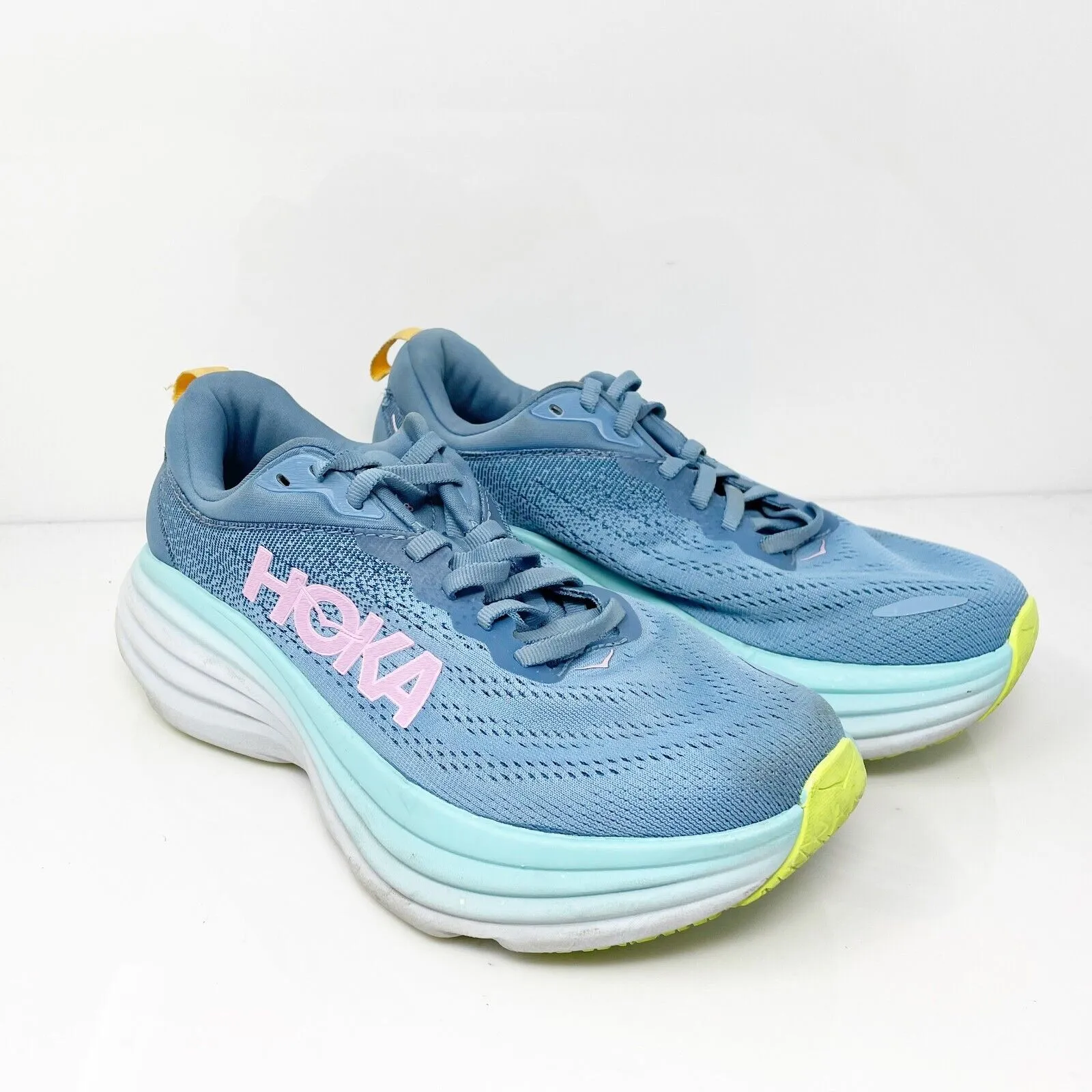 Hoka One One Womens Bondi 8 1127954 SSK Blue Running Shoes Sneakers Size 7 D