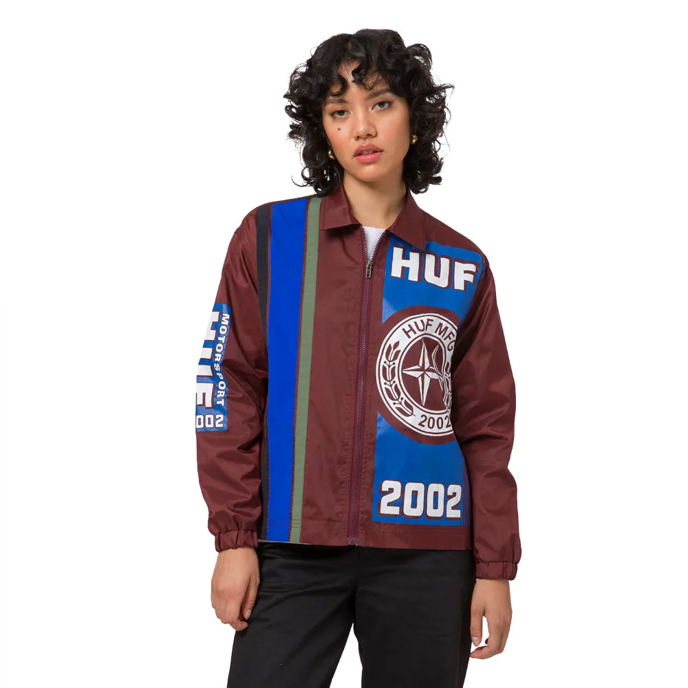 HUF WOMENS HUF-CLASS RACE JACKET // PLUM